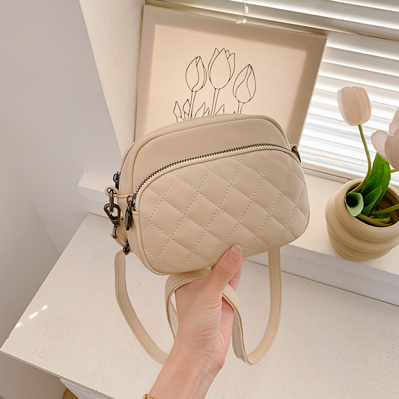 Bolsa casual de alta qualidade para mulheres 2023 nova moda couro macio losango ombro único bolsa para câmera mensageiro_voghion.com