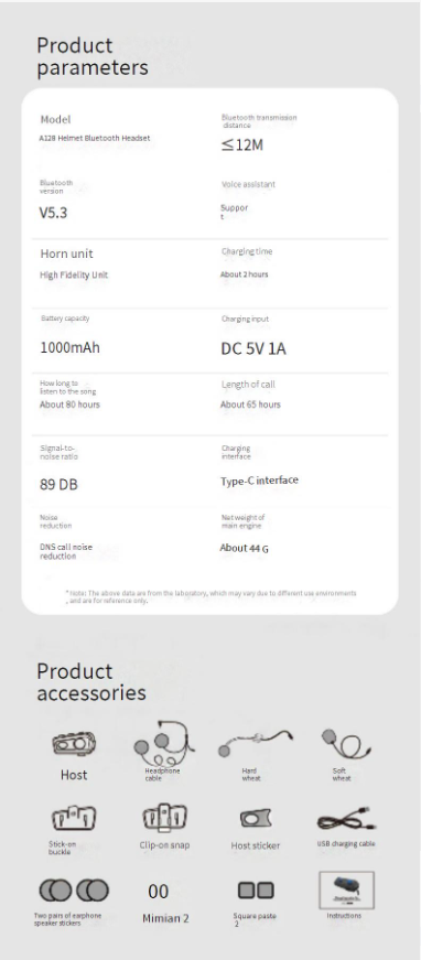 Pribor i dijelovi za motocikle Bluetooth slušalice za modele kaciga Bluetooth 5.2 Vanjske vodootporne slušalice za motocikliste_voghion.com