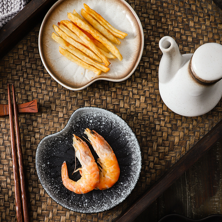 Dinner Plate Dessert Plate Cake Plate Ceramic Creative Snack Plate Tableware Bone Plate Afternoon Tea Melon Seeds Plate_voghion.com