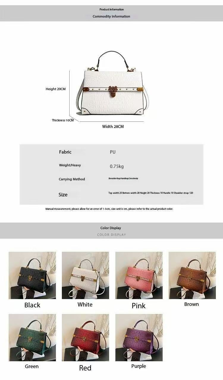 Designer Handbag - 2025 New Model High-end Crocodile-pattern Messenger Bag For Ladies, Crossbody Bag, Shoulder Bag_voghion.com