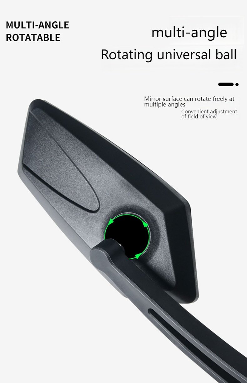 Specchietto retrovisore universale per bici, specchietto retrovisore per moto, accessorio pieghevole per ciclismo, riflessione HD grandangolare, struttura resistente in nylon e acrilico_voghion.com