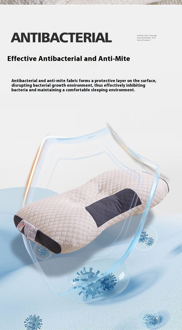Cuscino ortopedico di supporto cervicale - Cuscino in fibra di poliestere traspirante per alleviare il dolore al collo, altezza regolabile 10-15 cm (bianco)_voghion.com