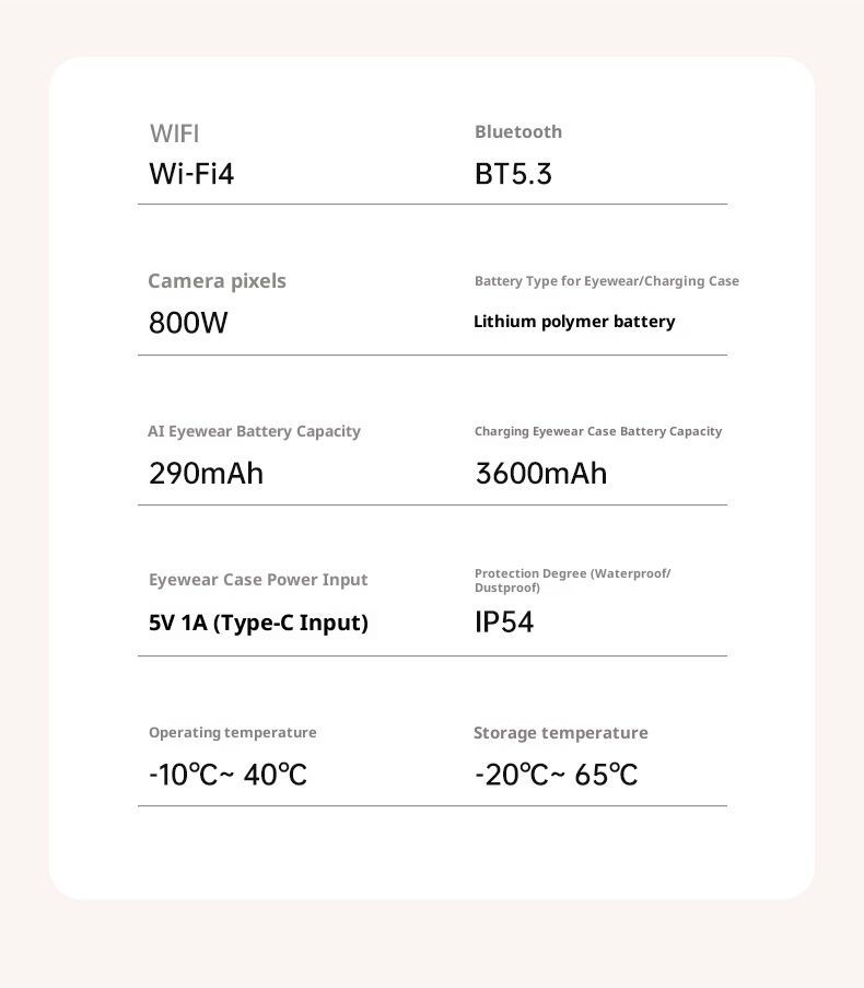 Lunettes intelligentes M02 avec traduction IA, caméra 800 W, boîtier de charge inversée, transfert WiFi, reconnaissance d'objets, couleur des verres ajustable_voghion.com