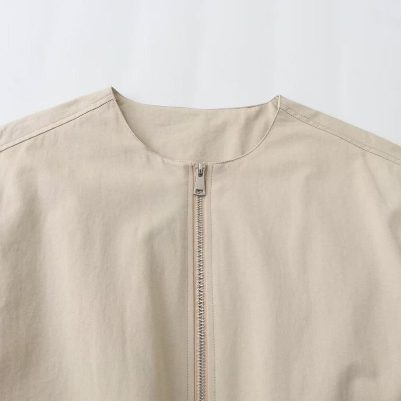 BM&MD&ZA Giacca trench con scollo rotondo da donna, stile pendolarismo, estiva, nuova 06740821721_voghion.com