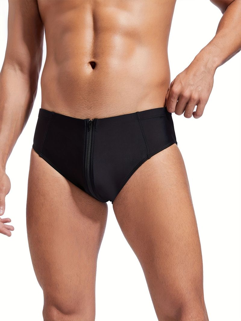 Niedrig geschnittene Badeslips für Herren – sexy und bequem für Strand und Pool (einfarbig und schnelltrocknend)_voghion.com