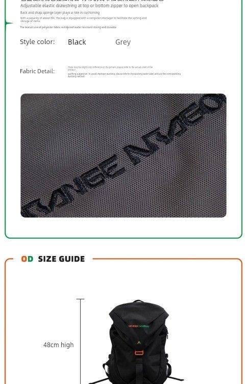 Shield Mark Outdoor Functional Sports Nylon Waterproof Schoolbag_voghion.com