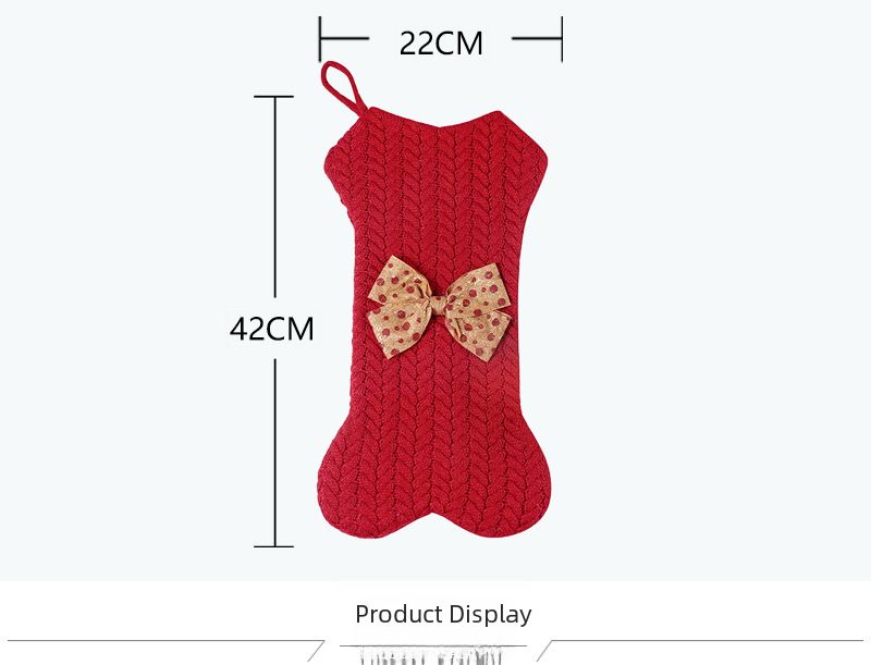 2023 Christmas Decorations Knitted Wool Hanging Ornaments Gift Bag Christmas Stocking Christmas Pendant Large Gift Bag_voghion.com