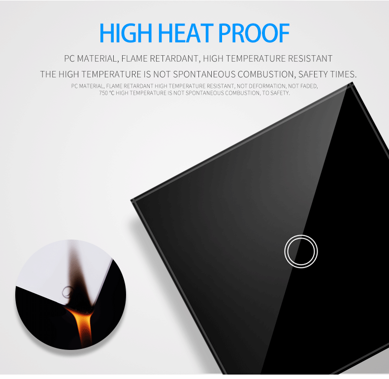 Interruttore touch Szaoju EU AC100-240V Pannello retroilluminato a LED in cristallo temperato Interruttori sensoriali da parete 1/2/3 gang_voghion.com
