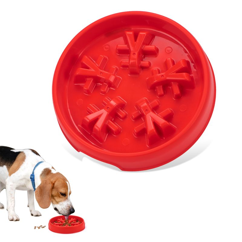 New Pet Anti-Choke Eating With Bottom Feet Practical Cat Dog Bowl Slow Feeder_voghion.com