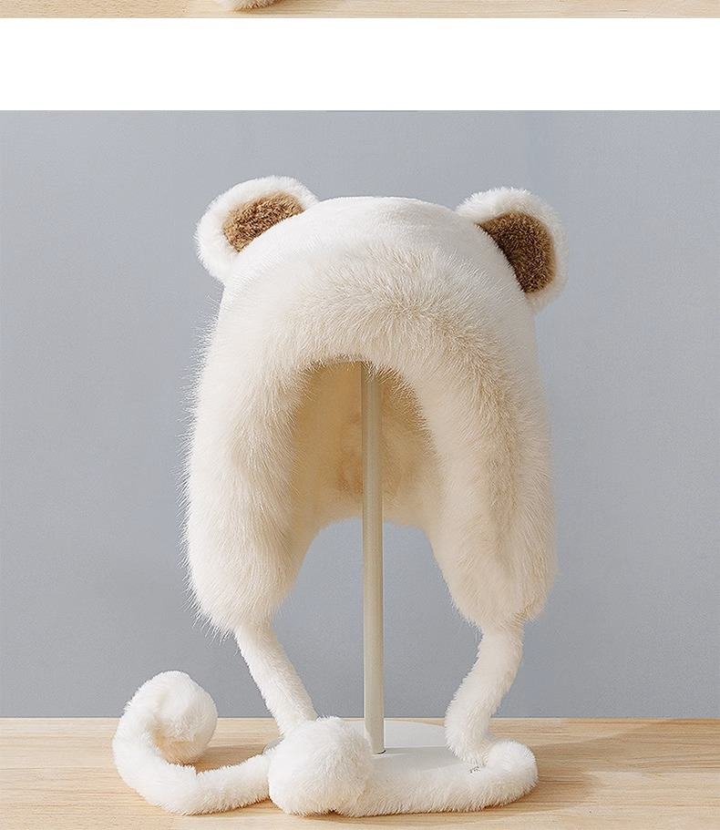 Cappello invernale in peluche per bambini, nuovo, carino, autunno, inverno, piccolo orso con cappello in peluche, protezione per le orecchie, antifreddo e caldo_voghion.com