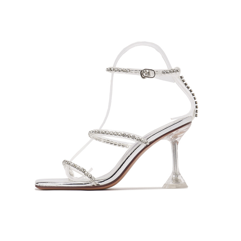 Průhledné sandály s rovným podpatkem a kamínky, letní svrchní oblečení, dámské boty na vysokém podpatku_voghion.com