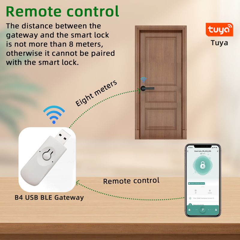 Serratura elettronica digitale intelligente per porta con impronta digitale 5KUBE M5 BLE con password/chiave/scheda IC/Smartlife/sblocco tramite app Tuya_voghion.com