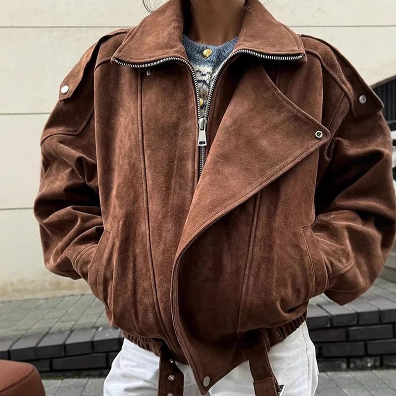 2025 Modische elegante Melard-Kurzjacke für Damen_voghion.com