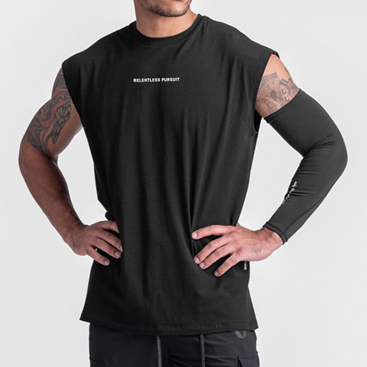 Man's clothing Men's tank top loose crew-neck sports vest men's quick drying breathable base top_voghion.com