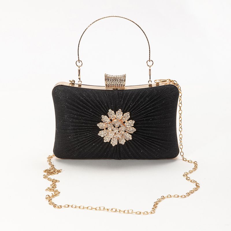 Women's Bags New Pleated Evening Bag Spot Change Mobile Phone Wrist Bag Magnetic Buckle Chain Envelope Bag Diamond Shoulder Messenger Bag_voghion.com