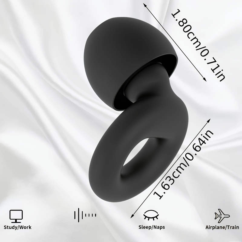 1 paio di tappi auricolari morbidi antirumore, riutilizzabili per dormire, 4 paia di gommini auricolari in silicone nelle taglie XS/S/M/L_voghion.com