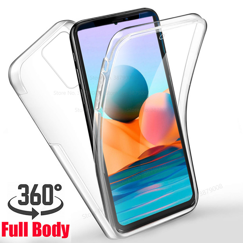 for xiaomi redmi note10 pro max cover 360° Full Body soft Silicone case redmi note 10 S 4G Front & Back Transparent phone shell_voghion.com