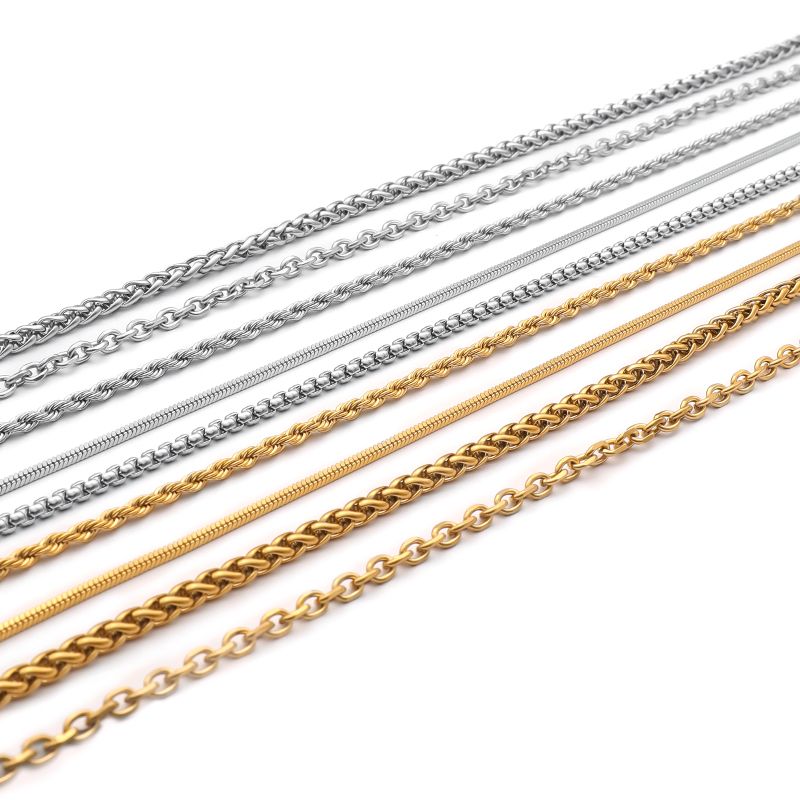 Collana cubana in titanio per uomo, semplice e versatile, lunga catena in argento, accessori per gioielli in acciaio inossidabile,_voghion.com