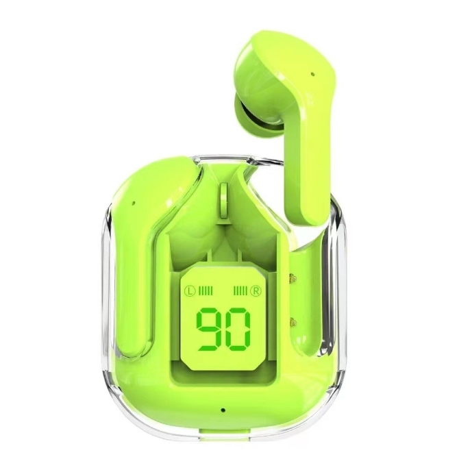 Fashion Transparent Earphones Bluetooth 5.3 Wireless Earbuds,Dual Stereo Headphones 24hrs Play Time Microphone Mini in-Ear Earbuds with Charging Case_voghion.com