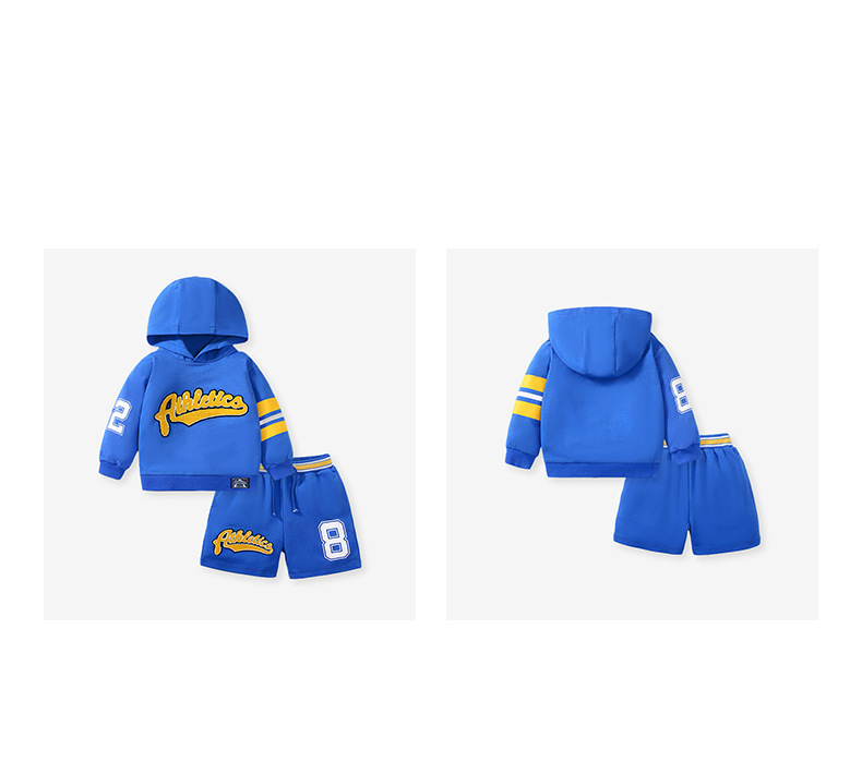 Ubrania dla dzieci jesień nowy dziecięcy sweter garnitur z długim rękawem dziecięcy dwuczęściowy garnitur z kapturem bluza z kapturem odzież dziecięca_voghion.com