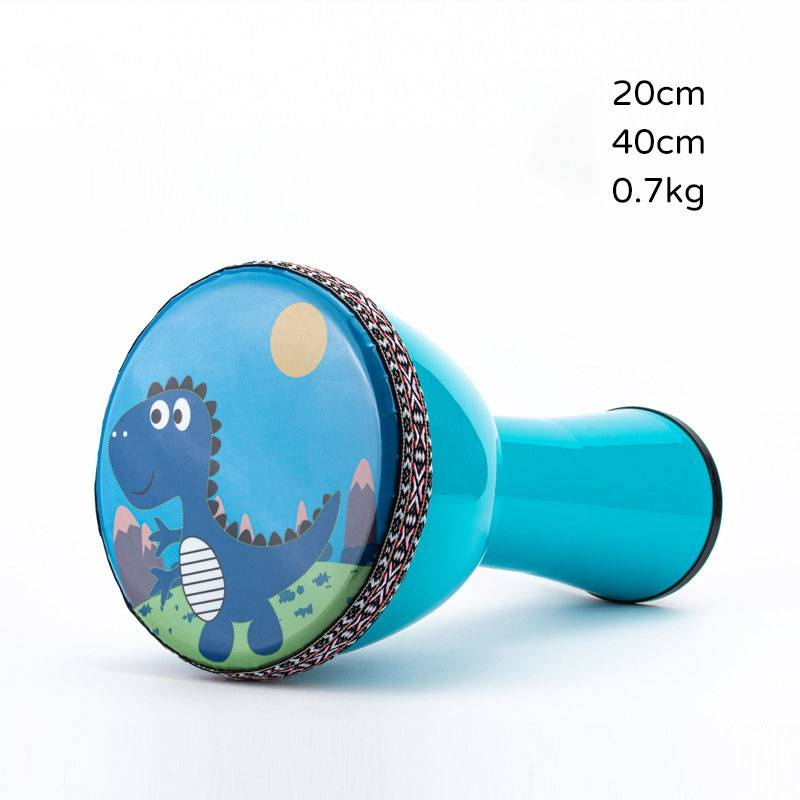 Tobă mare din PVC, 8 inch, tobă mare de mână pentru începători, 10 inch, tobă ușoară din piele de oaie pentru copii_voghion.com