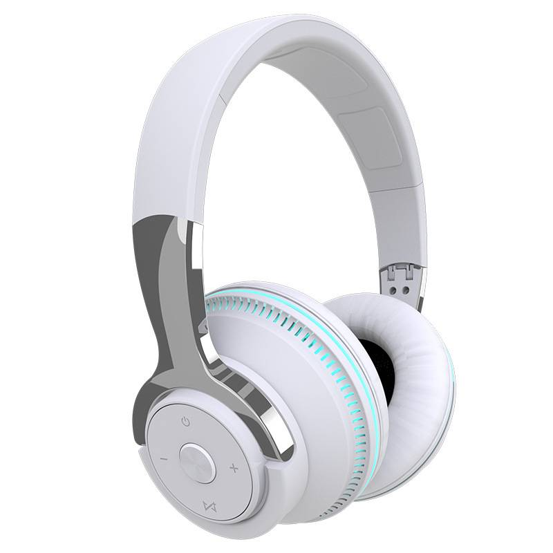 Cross Border Factory Private Model H2 Head Mounted Bluetooth Headset Colorful Luminous Heavy Bass Foldable Telescopic Wireless Headset_voghion.com