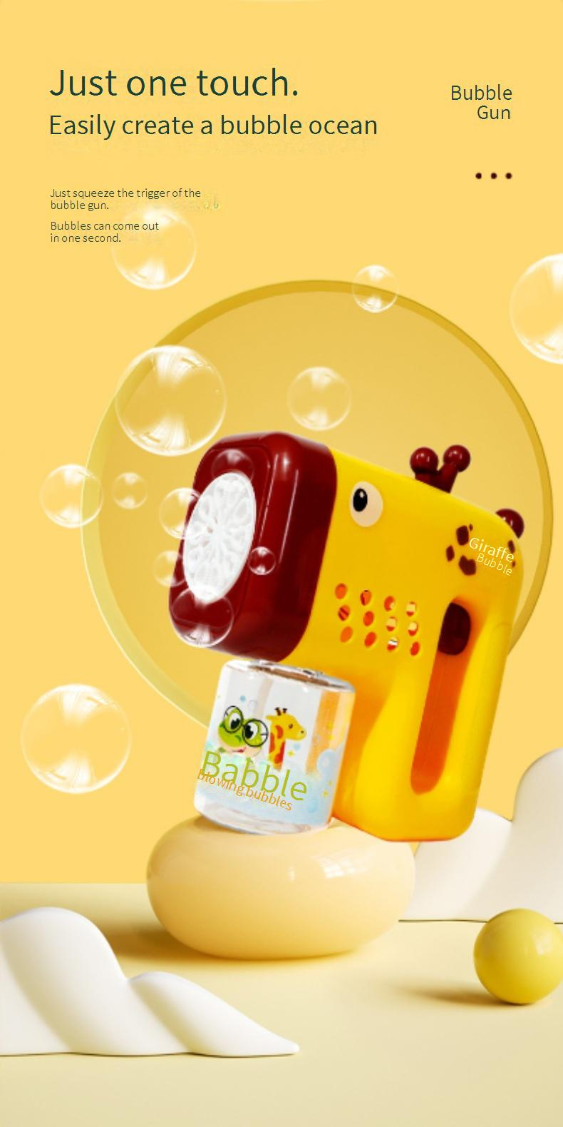 Automatische 10-gats bubbelpistool - elektrisch bubbelpistool voor kinderen (handbediende bubbelmachine)_voghion.com