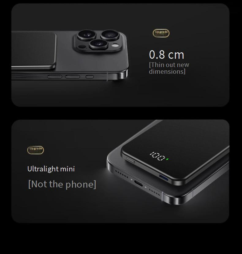 Powerbank Privémodel Geschikt voor Magnetisch Draadloos Opladen Treasure Titaniumlegering Snel Opladen Draagbaar En Dun Mobiel Vermogen_voghion.com