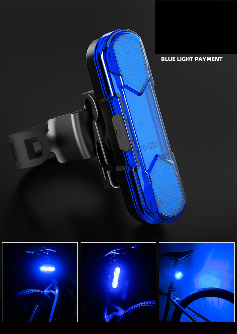 Fahrradrücklicht, Nachtfahr-Sicherheitserinnerungslicht, USB-Schnellladewarnung, Rücklicht, Fahrradausrüstung, Zubehör_voghion.com