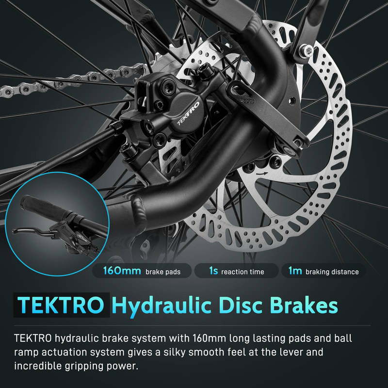 Vélo de trekking électrique Fafrees FM8 250 W 27,5 pouces à moteur central 522 Wh 14,5 Ah Assistance application_voghion.com