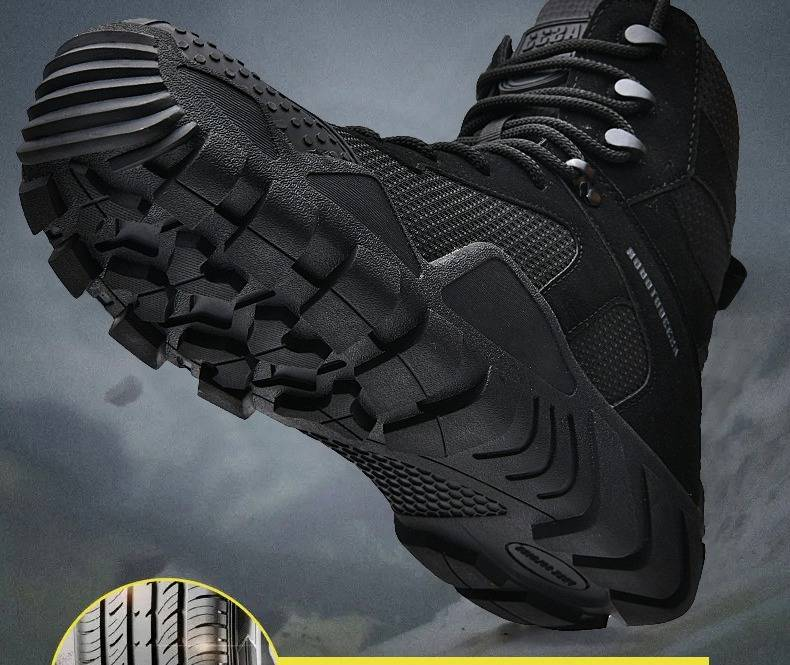 Bottes tactiques pour hommes pour la randonnée et l'entraînement en plein air - Bottes militaires légères, durables et respirantes avec semelle antidérapante - Tailles 39-47_voghion.com