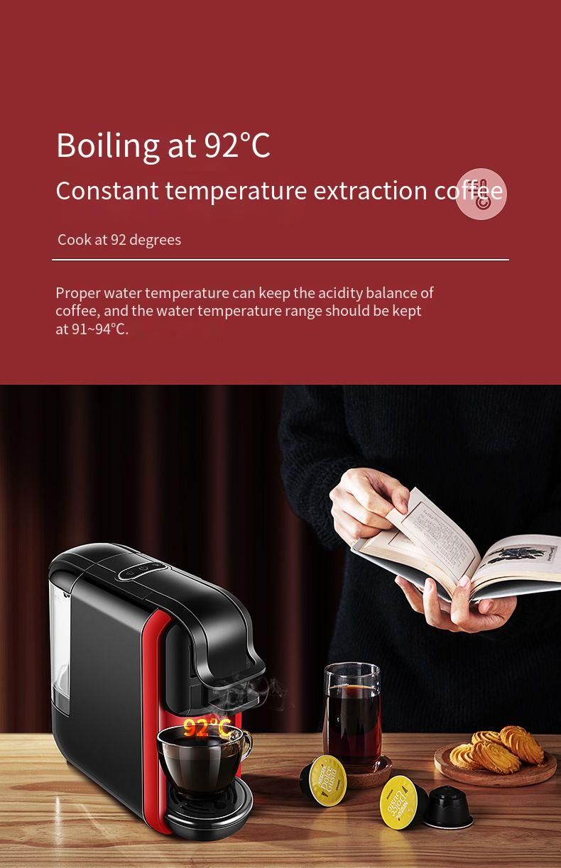 Automatic Capsule Coffee Machine – 19Bar Pressure, Compact Design, Multi-Functional For Espresso & Americano, 1.2L Tank (EU Plug)_voghion.com