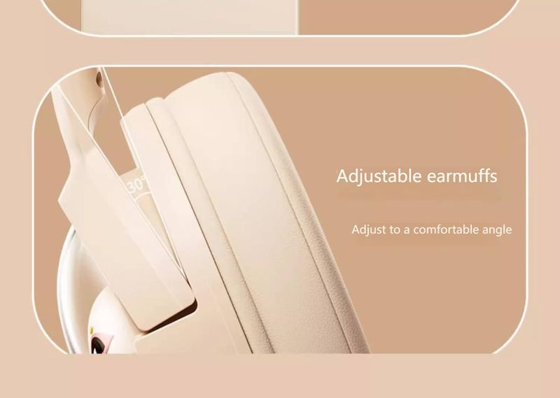 B5 Wireless Cat Ear Headphones – Bluetooth 5.3, RGB Lighting, Noise Isolation, Lightweight Gaming Headset For PC/Phone (Pink/White/Gradient)_voghion.com