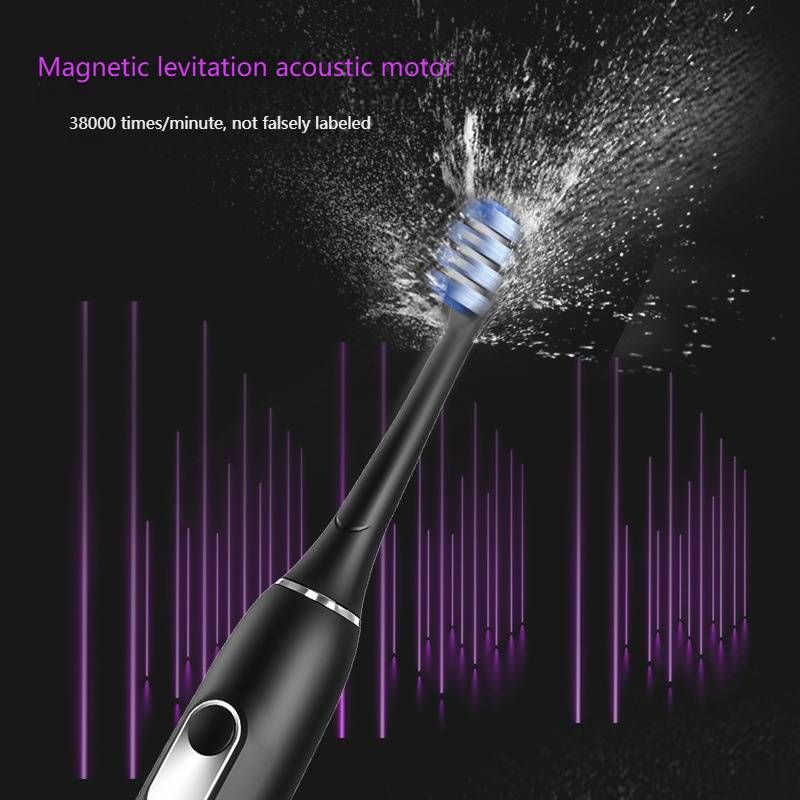 Ultra-Sonic Smart Electric Toothbrush – 5+ Modes, 50+ Days Battery, Magnetic Motor, Self-Cleaning (Black/White)_voghion.com