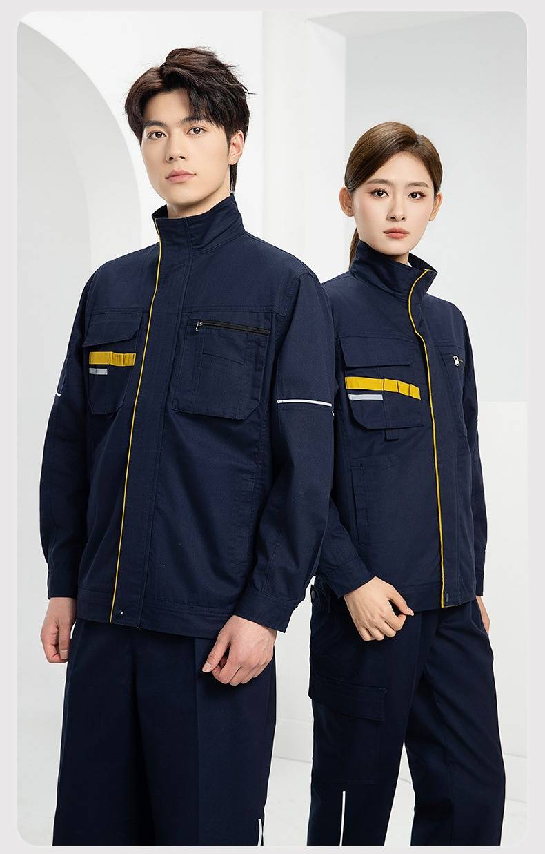 Men's Reflective Workwear Set - Long Sleeve Safety Jacket & Pants For Workshop, Factory & Outdoor Labor (Moisture-Wicking, Multiple Colors)_voghion.com