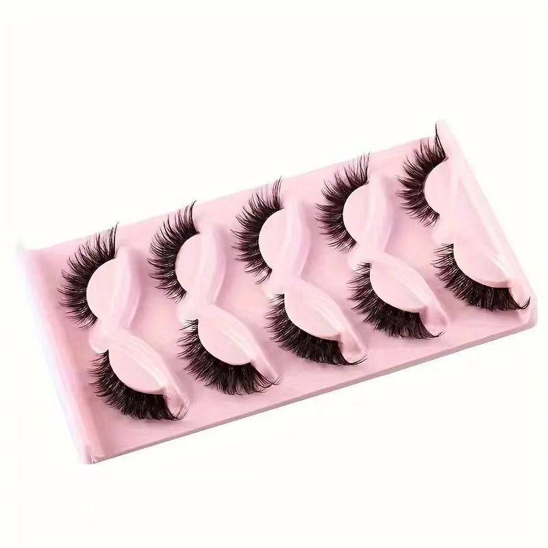 Russian Volume False Eyelashes - Dramatic Curl & Fluffy Cat Eye Effect (Extra Wispy, Bold Lash Lift Look_voghion.com
