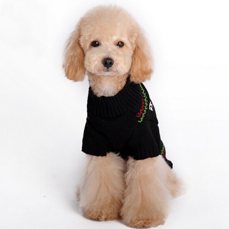 Christmas pet Clothing Red Nose Deer pet sweater Poodle Teddy Small medium large dog sweater_voghion.com