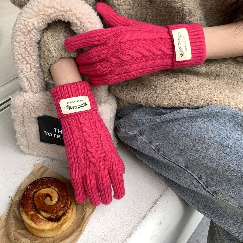 Winter Knitted For Women Korean Style Trendy Brand Multi-color High-end Atmosphere Set Braided Balaclava Hat_voghion.com