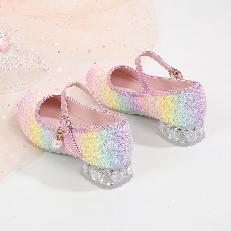 2026 weiche Schuhe Mädchen Prinzessin Sohle Leistung Frühling Herbst Bowknot Mode Süße Nette Nicht-slip Regenbogen kinder Hallo_voghion.com