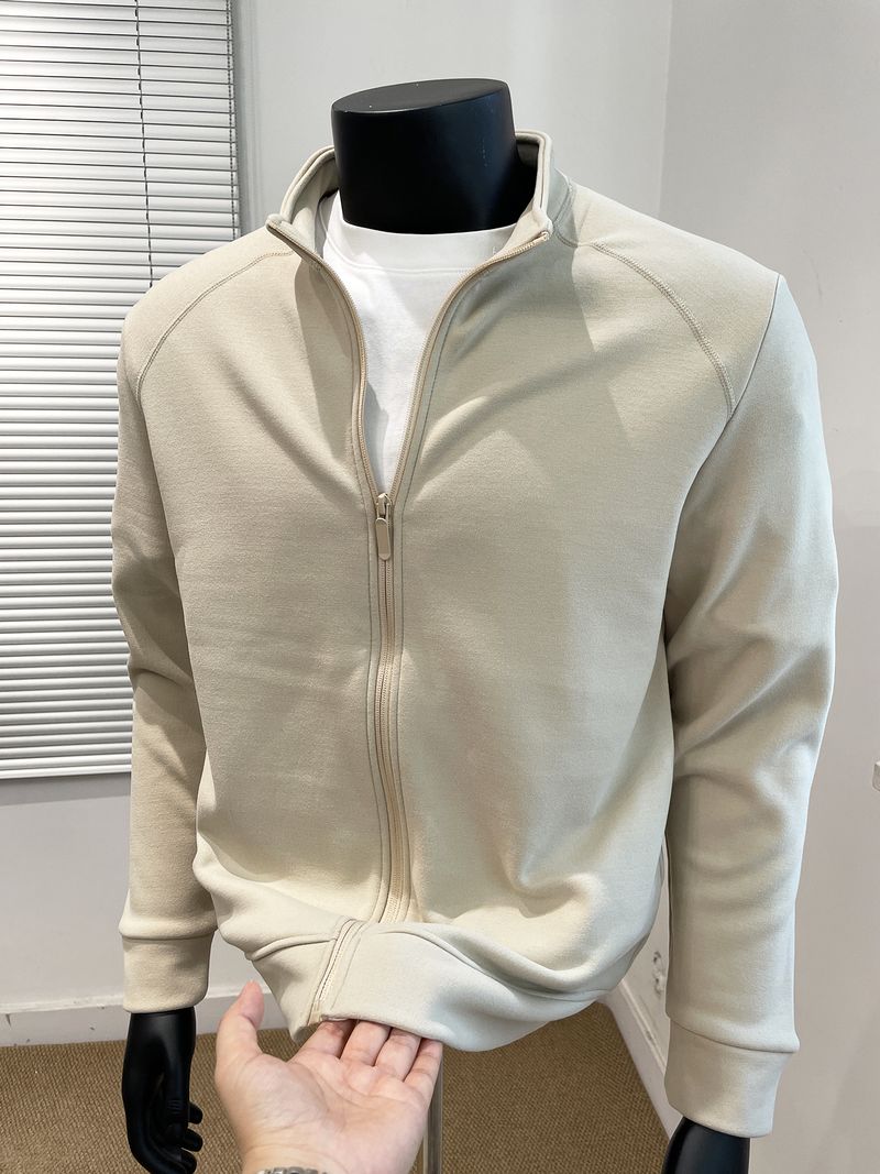 2025 New Integrated Fleece Men's Stand-up Collar Jacket, Autumn And Winter Fleece Fleece Cardigan Jacket Jacket Liner_voghion.com