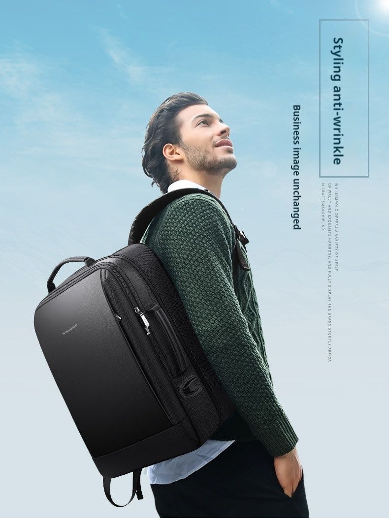 Minimally designed backpack for men, computer backpack, business outdoor travel, multi-functional backpack, USB backpack_voghion.com