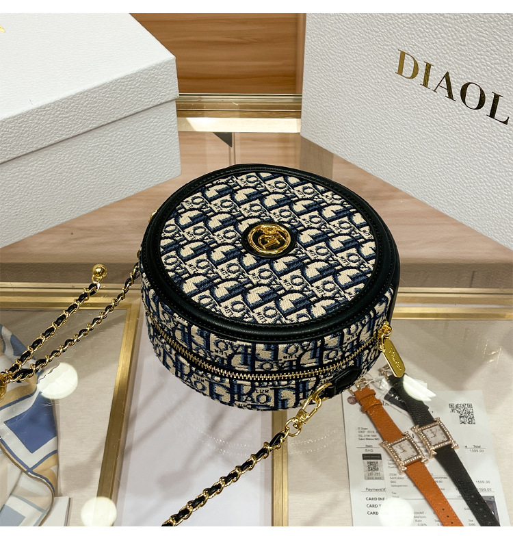 Marka üst düzey küçük yuvarlak çanta duygusu yeni moda yüz bayanlar hafif lüks yuvarlak çanta tek omuz crossbody küçük çanta gelgit_voghion.com