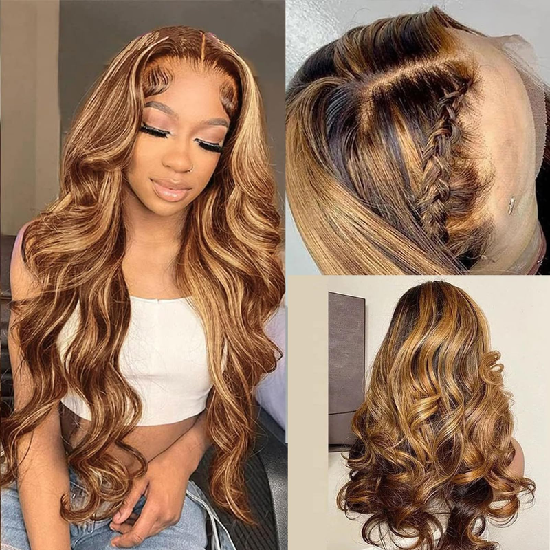 13*4 Kant 4/27# Front Body Wave Menselijk Haar Pruiken BOB Haar Pruiken Voor Vrouwen Dagelijks Gebruik_voghion.com
