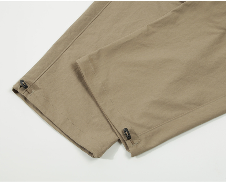 Herrenbekleidung gewaschene Drapierung Bergsteigen Outdoor Fallschirmjägerhose Kordelzug Bein Freizeithose_voghion.com
