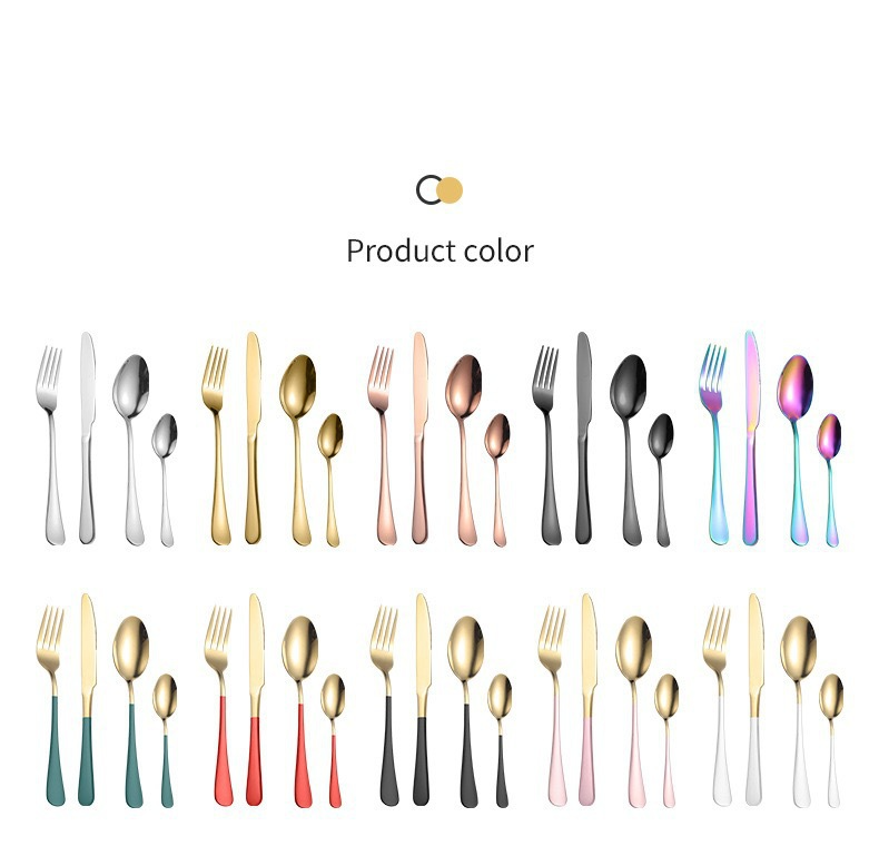 1010 Series 24-Piece Stainless Steel Cutlery Set - Steak Knife & Fork Set With Dinner Spoon, Premium Dining Utensils For Western Cuisine In Gift Box_voghion.com