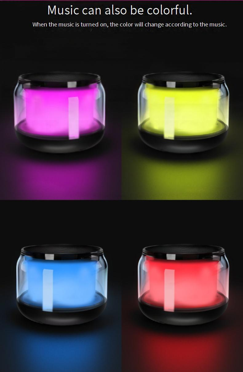 Portable Speakers Sci Fi Transparent Cool Bluetooth Small Speaker Mobile Phone Computer Desktop Wireless Portable Home Outdoor Mini Speaker_voghion.com