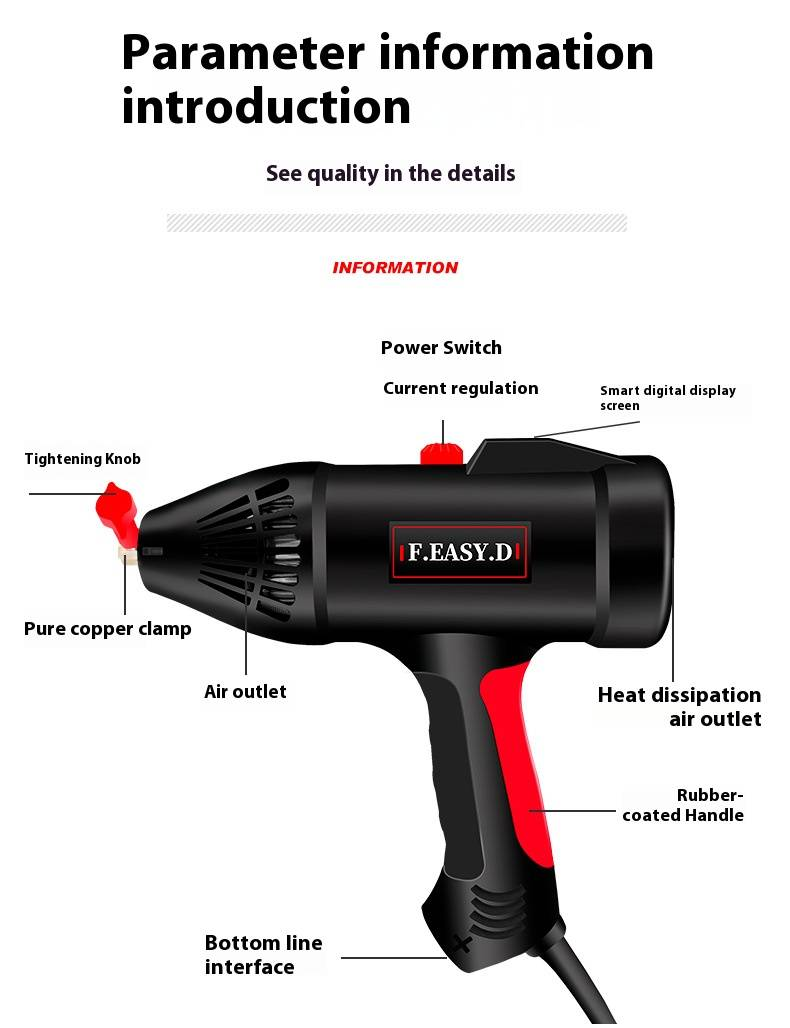 YB-320 Portable AC Arc Welder – Compact Handheld Welding Machine For Home DIY & Steel Repair, 15-140A Adjustable Current_voghion.com