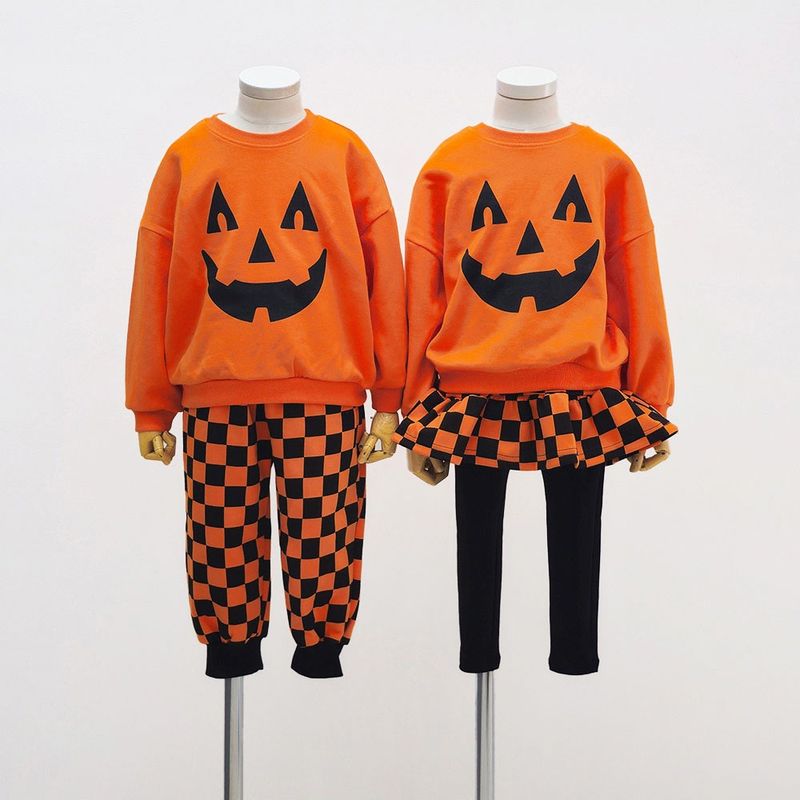Neue Halloween-Kürbis-förmige Kinderanzüge Ins Koreanische Version der langärmeligen Kinderanzüge Kinderferienkostüme_voghion.com