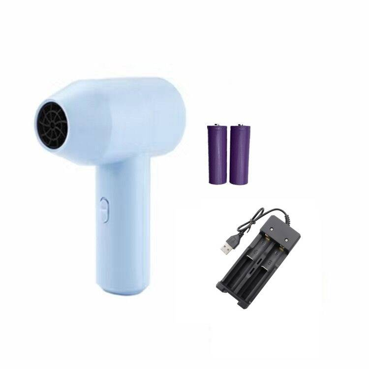 Asciugacapelli cordless Artist per asciugatura rapida - Soffiatore portatile a batteria per studenti d'arte - Azzurro cielo/Nero_voghion.com