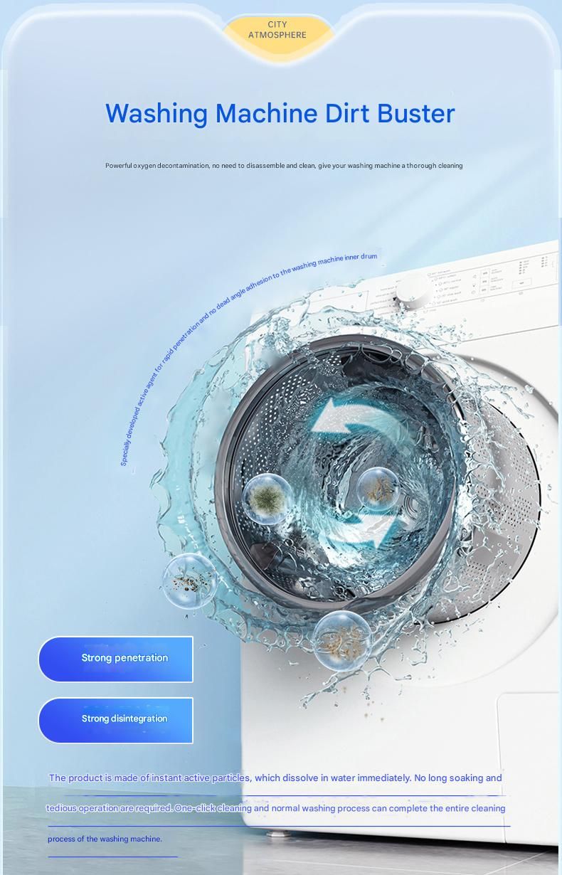 Polvo explosivo de oxígeno City Breath para lavadora, 180 g (2 botellas)_voghion.com